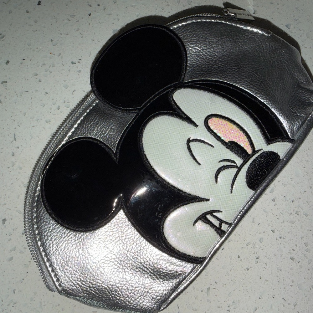 Disney Gray and Silver Pouch